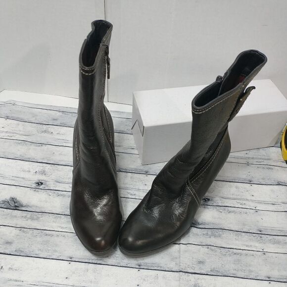 Circa Joan David CJ Masey Brown Leather Womens Ankle Boots Heeled US Size 7.5M - Picture 11 of 11